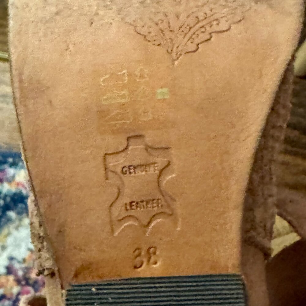 Free People Tan Suede Woven Ankle Booties - Picture 14 of 14